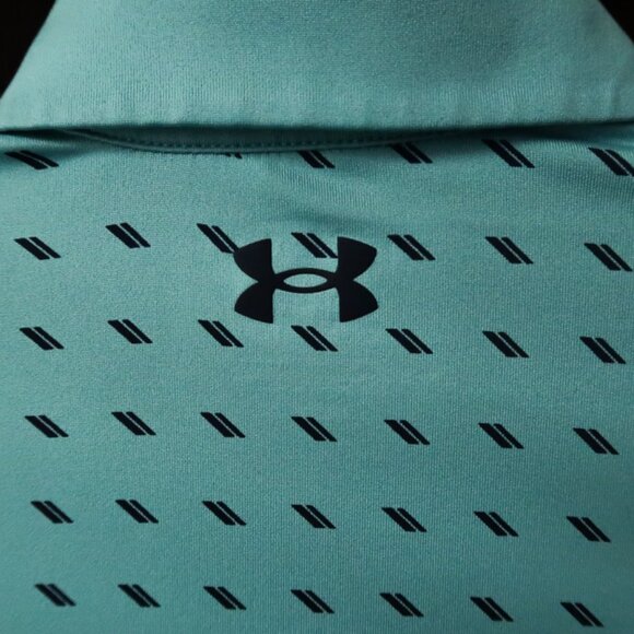 Under Armour Aqua Pattern The Playoff Polo (L) OMG! ⛳️ - Picture 3 of 10